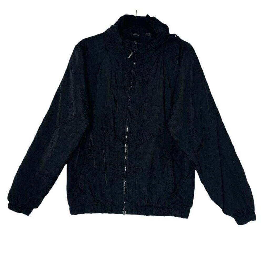 VTG JCPenneys USA Olympics Windbreaker Men Medium Black Lightweight Jacket